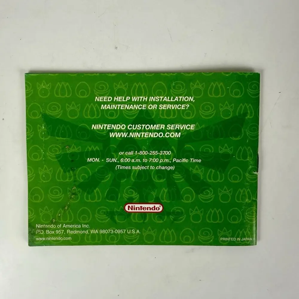 Legend of Zelda The Minish Cap Nintendo Game Boy Advance Instruction Manual ONLY